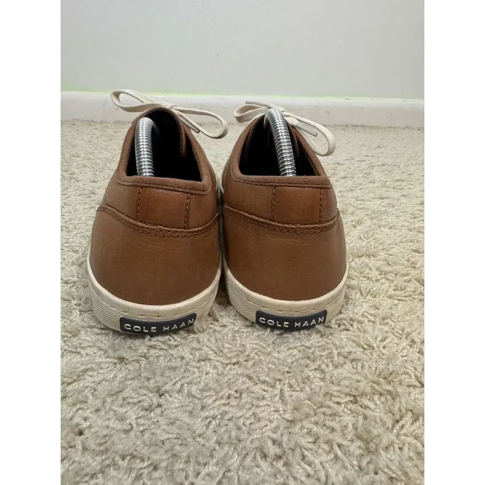 Cole Hahn Mens Nantucket Deck Sneakers Shoes C27986 Size 10M British Tan Leather